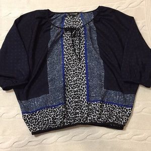 Express Peasant blouse with keyhole tie